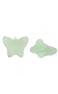 Glass bead 16mm Butterfly - Milky green